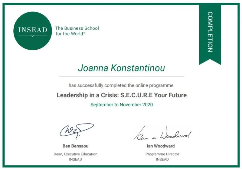 INSEAD Leadership in Crisis Program